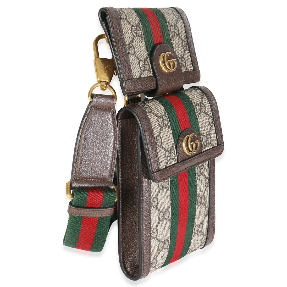 GG Supreme Monogram Web Mini Ophidia Detachable Wallet Crossbody Bag