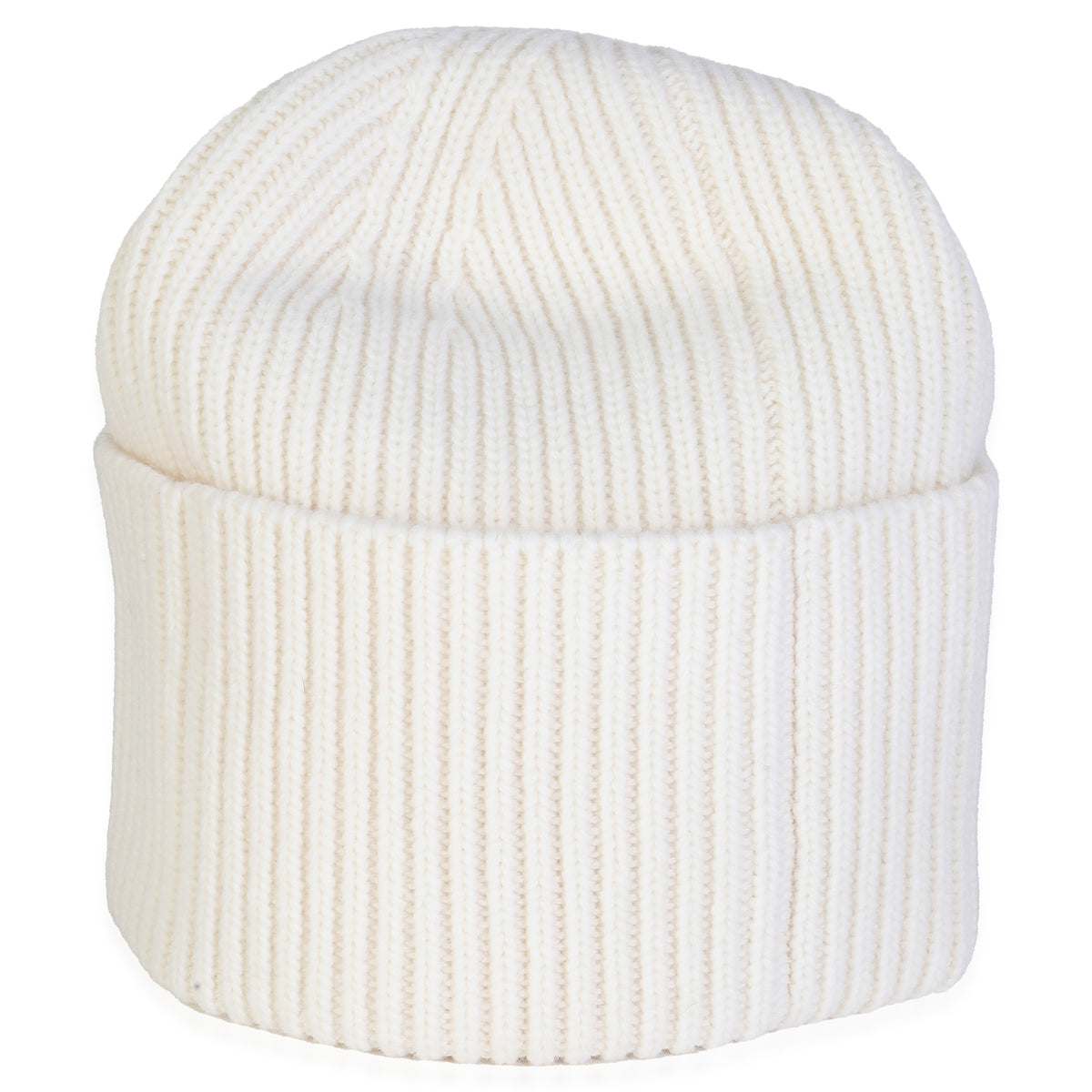 Ivory Wool LV Initials Monogram Beanie Hat