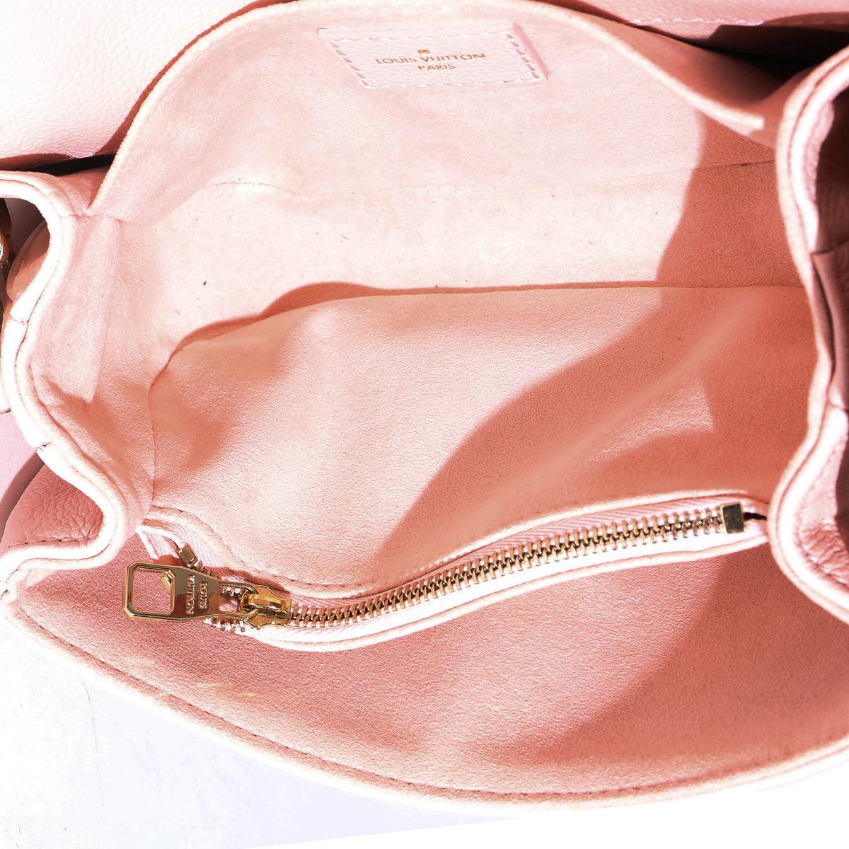 Rose Pink Opale Monogram Empreinte Pochette Metis East West