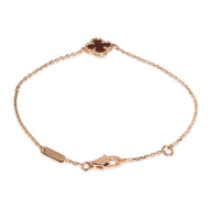 Rose Gold Carnelian Sweet Alhambra Bracelet