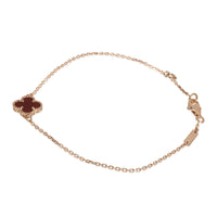 Rose Gold Carnelian Sweet Alhambra Bracelet