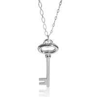Sterling Silver  Large Oval Key Pendant