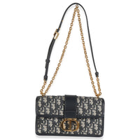 Blue Oblique 30 Montaigne East West Chain Flap Bag