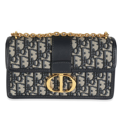 Blue Oblique 30 Montaigne East West Chain Flap Bag