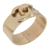 Gold-Plated  Wide CC Turnlock Bracelet