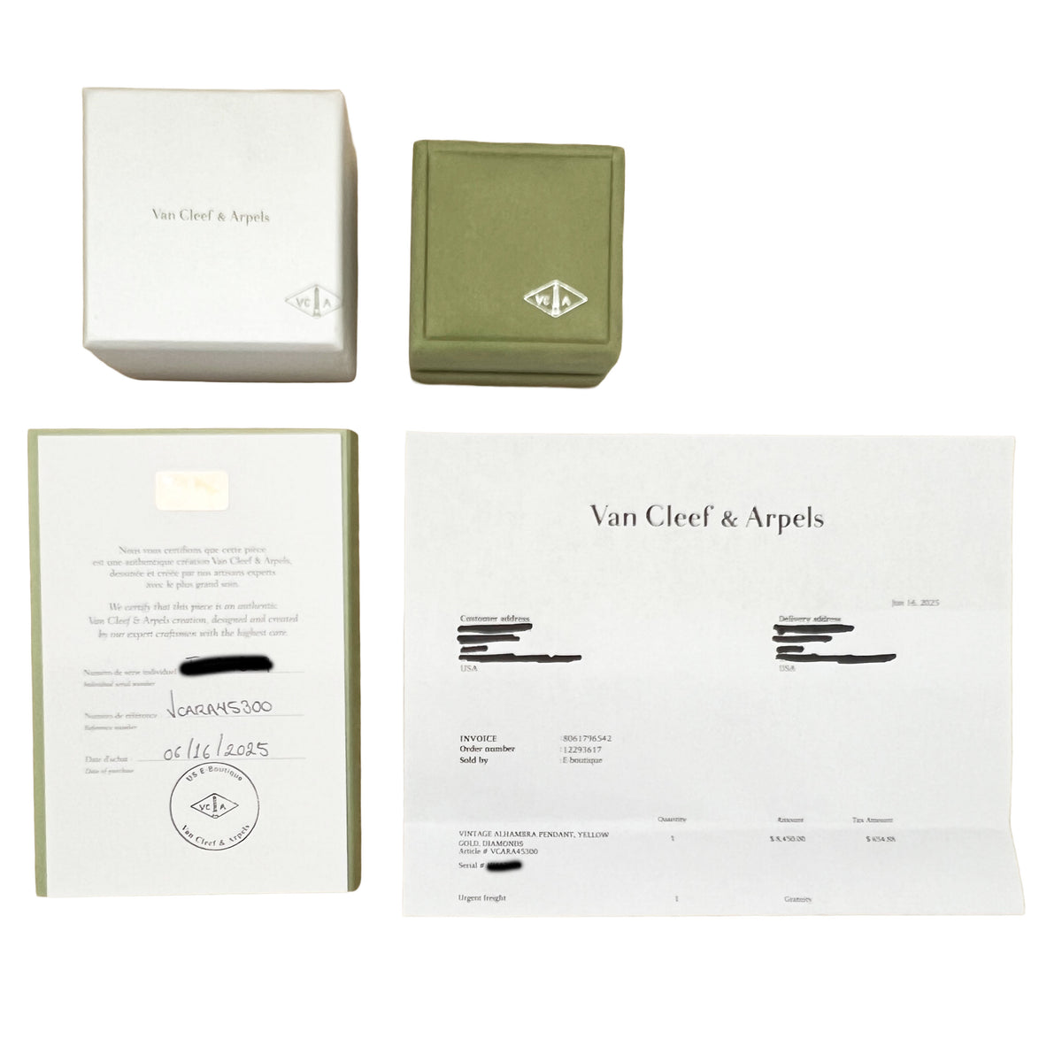 Yellow Gold Diamond Vintage Alhambra Pendant