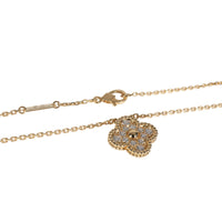 Yellow Gold Diamond Vintage Alhambra Pendant