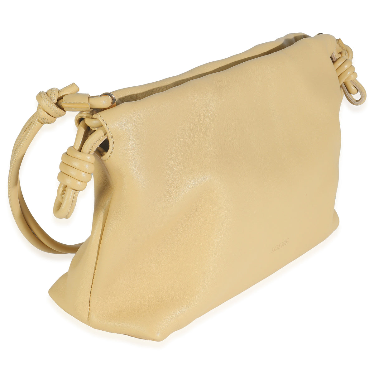 Loewe Beige Mellow Nappa Donut Chain Medium Flamenco Purse Handbag pv