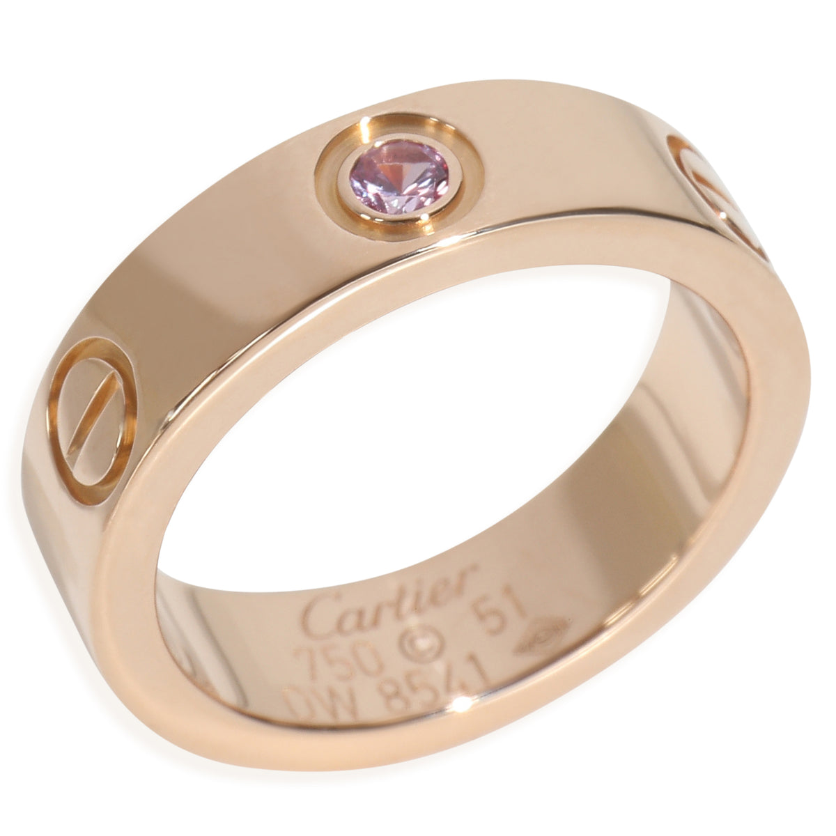 Rose Gold Sapphire Love Ring