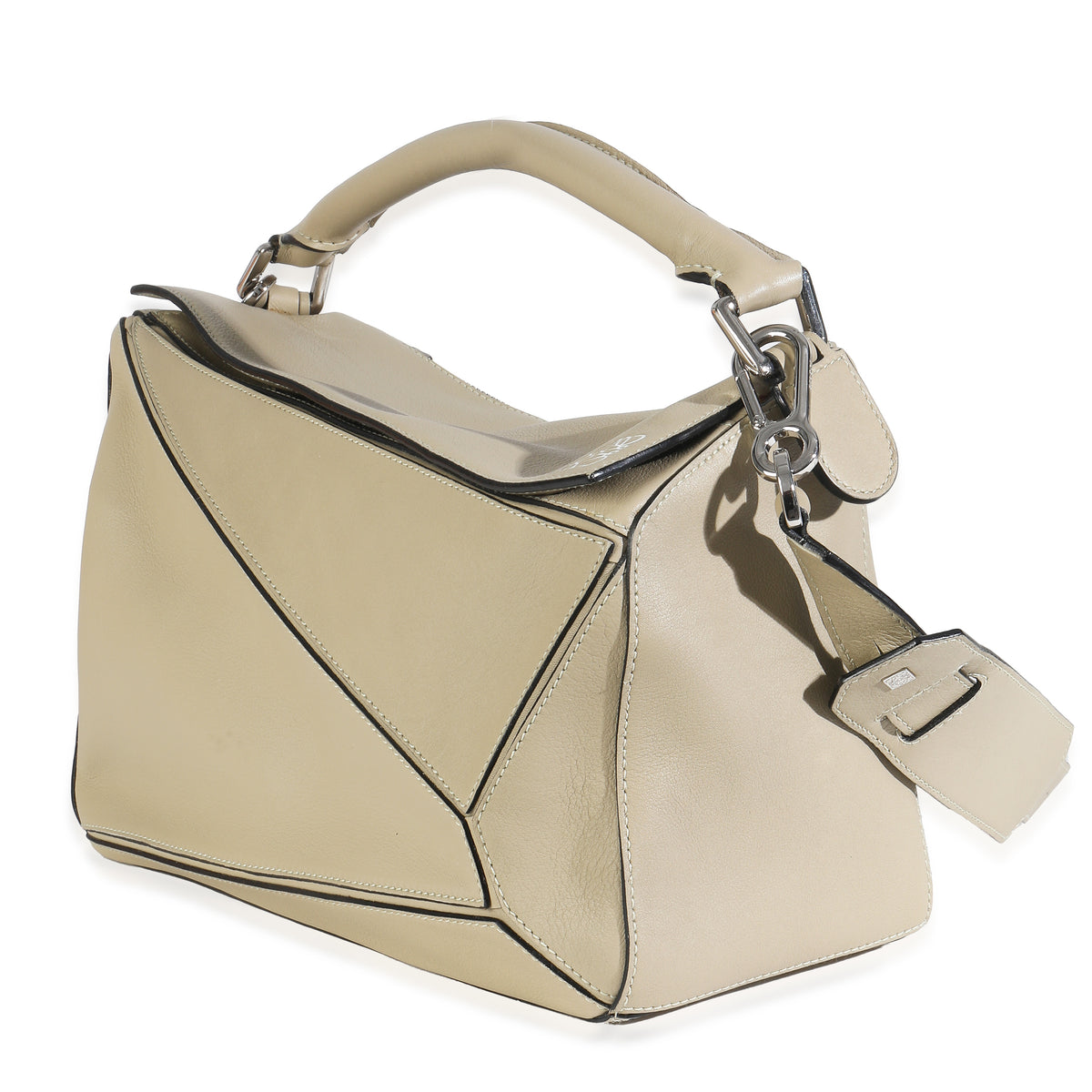 Loewe Sand Smooth Calfskin Medium Puzzle Bag Handbag pv