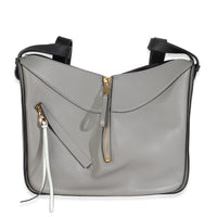 Loewe Grey Black Calfskin Medium Hammock Shoulder Bag Handbag fv