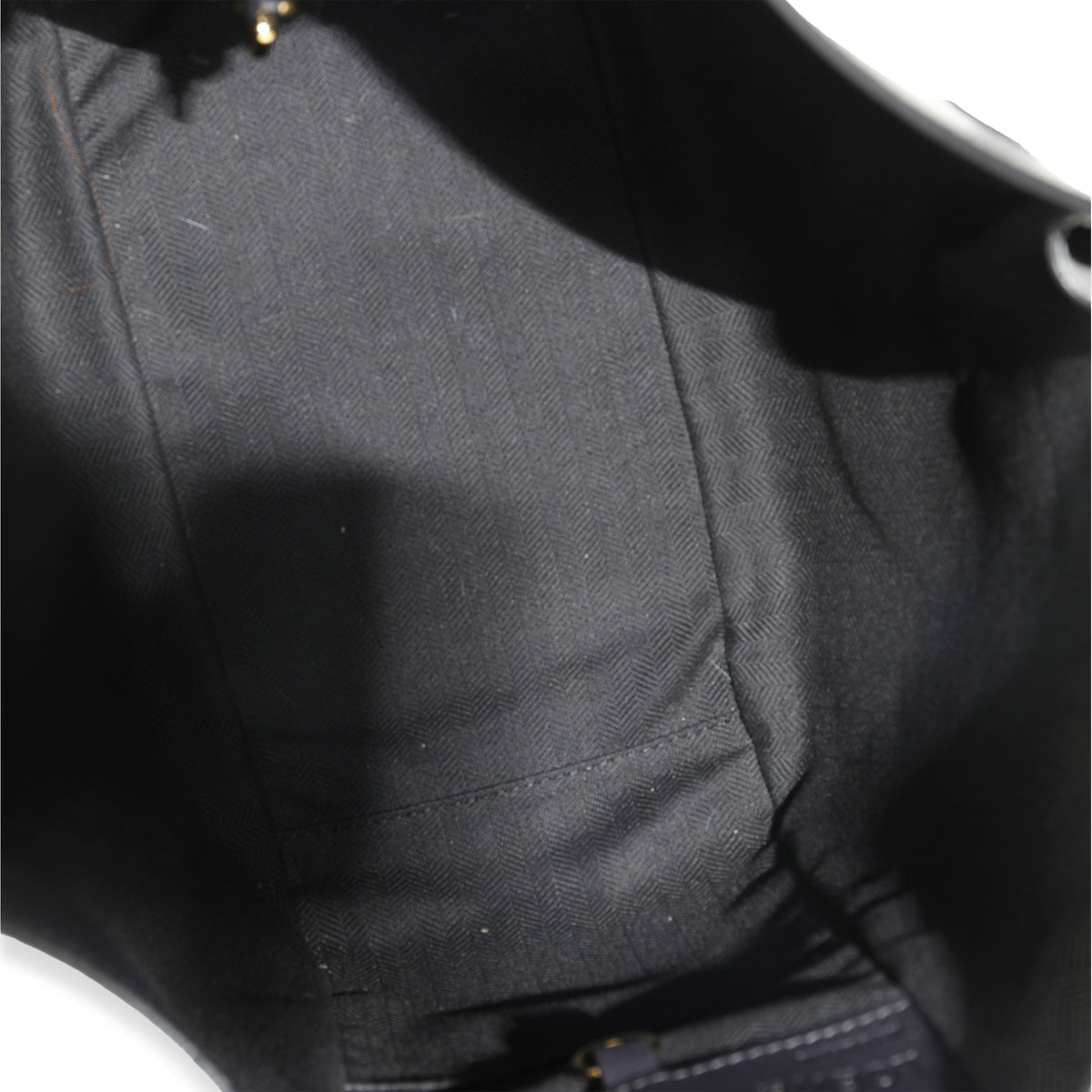 Grey Black Calfskin Medium Hammock Shoulder Bag