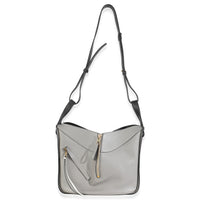 Grey Black Calfskin Medium Hammock Shoulder Bag
