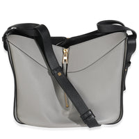 Grey Black Calfskin Medium Hammock Shoulder Bag