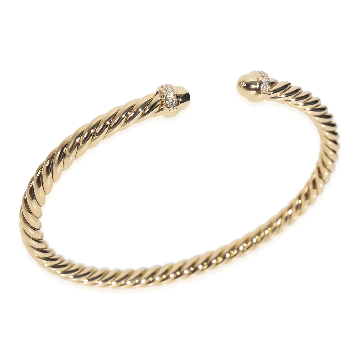 Yellow Gold Diamond Cablespira Flex Bracelet
