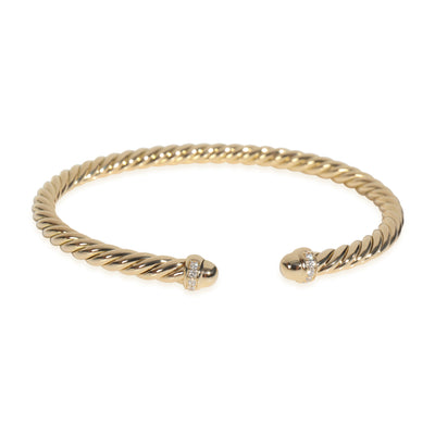 Yellow Gold Diamond Cablespira Flex Bracelet