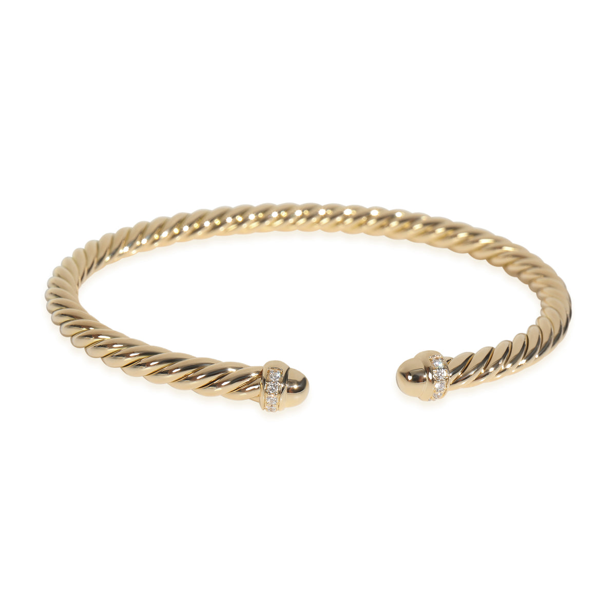 Yellow Gold Diamond Cablespira Flex Bracelet