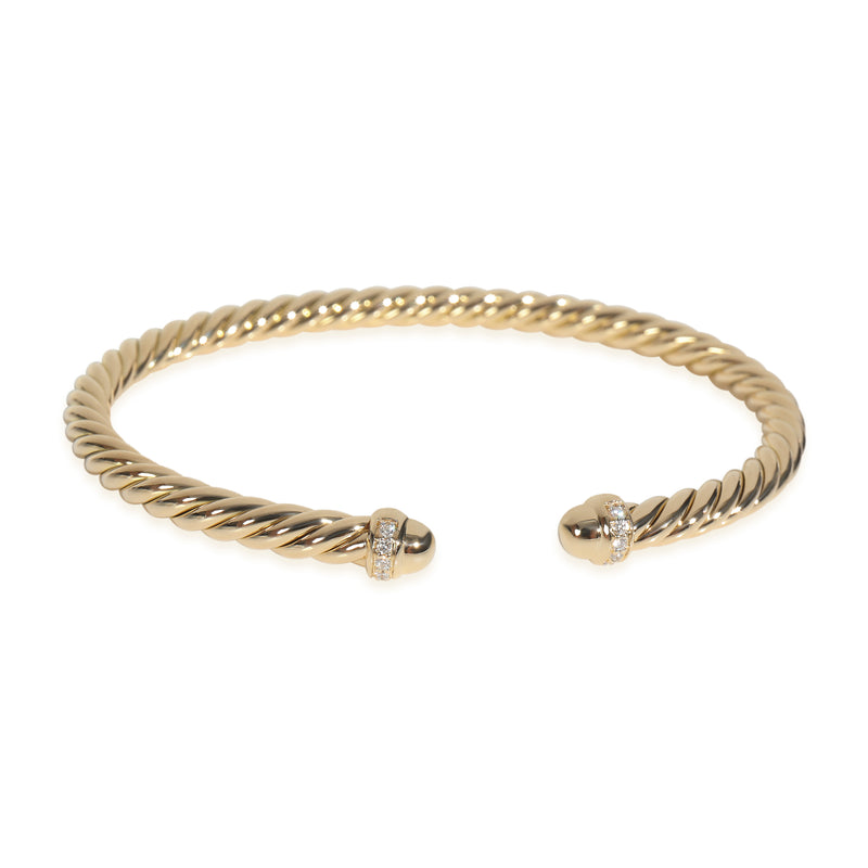 Yellow Gold Diamond Cablespira Flex Bracelet