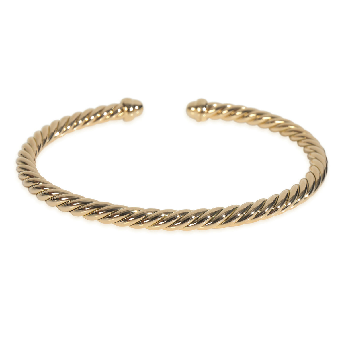 Yellow Gold Diamond Cablespira Flex Bracelet