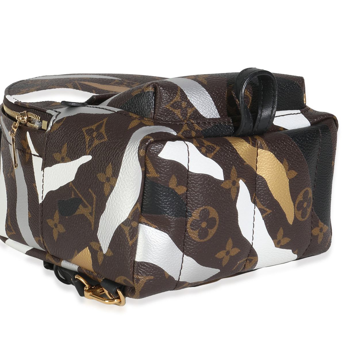 x LOL Gold Silver Monogram Canvas Mini Palm Springs