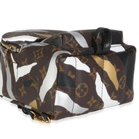 x LOL Gold Silver Monogram Canvas Mini Palm Springs