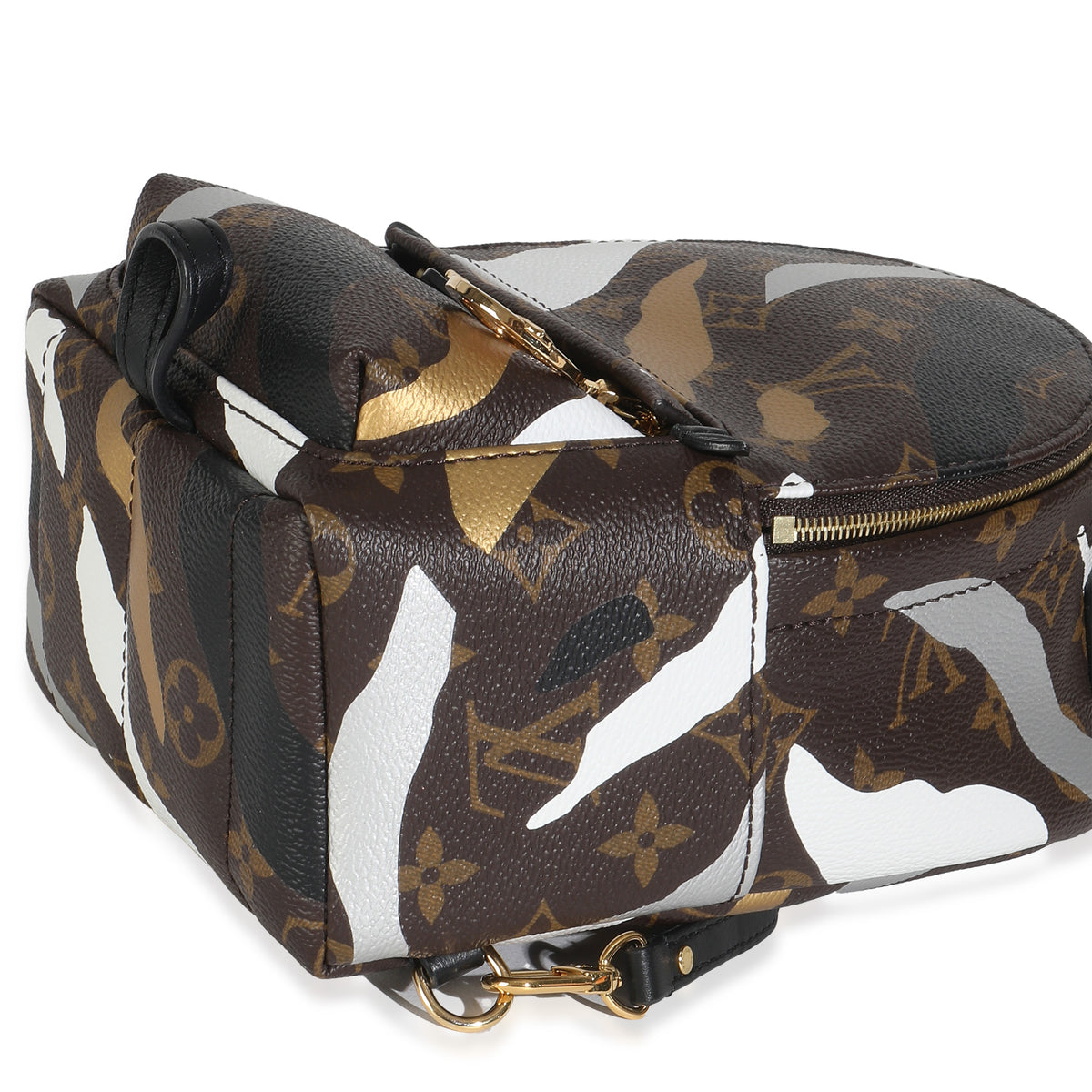 x LOL Gold Silver Monogram Canvas Mini Palm Springs