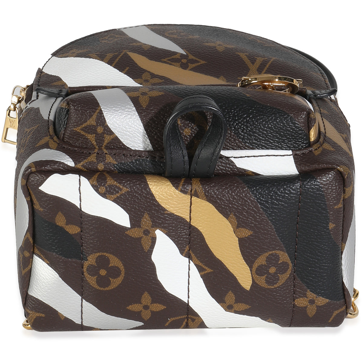 x LOL Gold Silver Monogram Canvas Mini Palm Springs