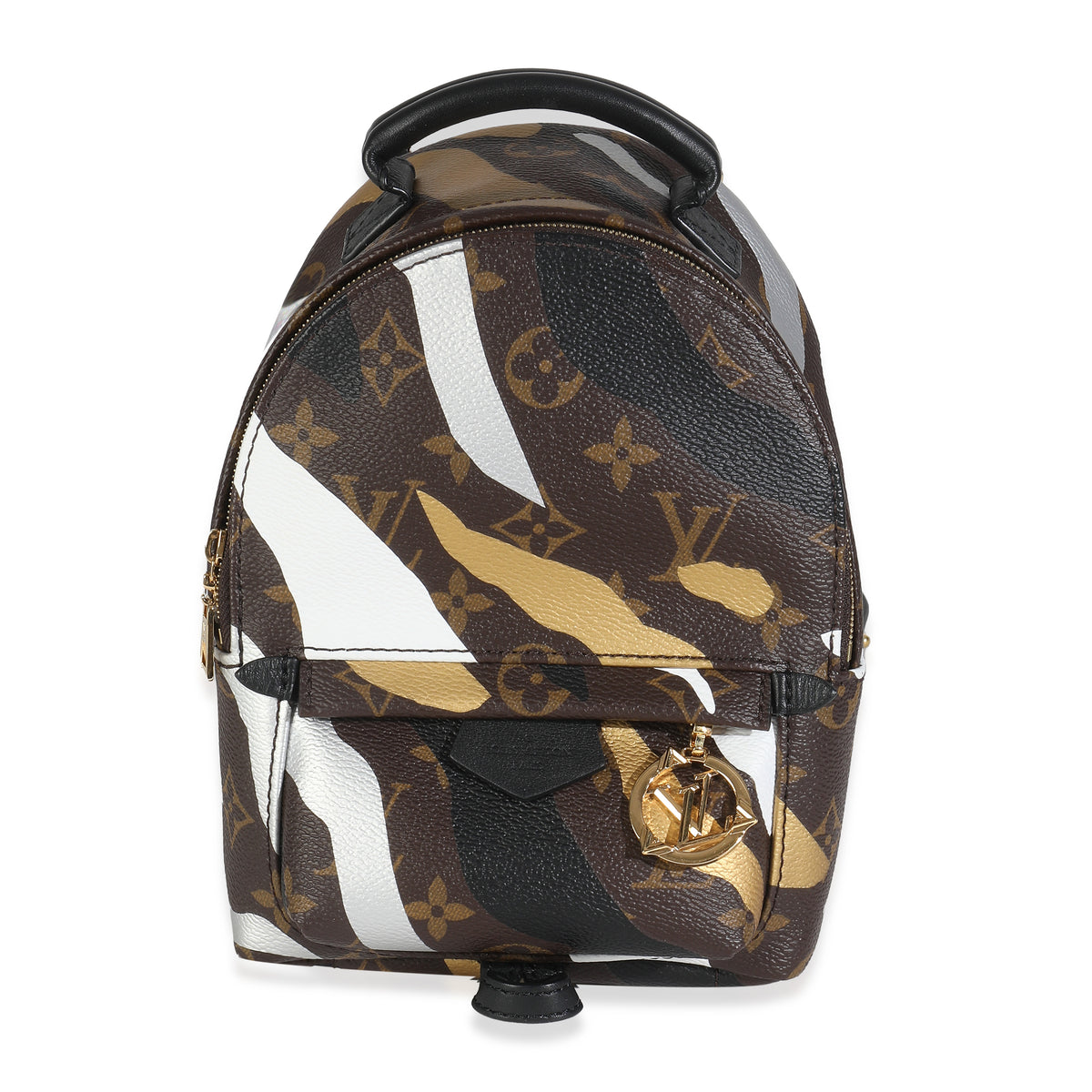 x LOL Gold Silver Monogram Canvas Mini Palm Springs