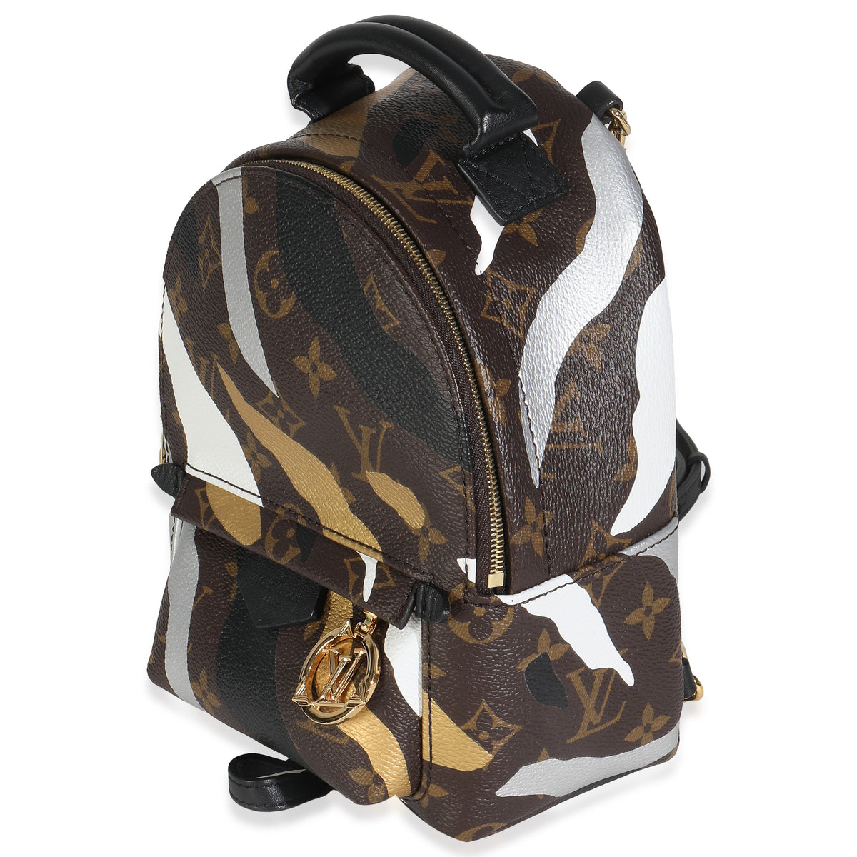 x LOL Gold Silver Monogram Canvas Mini Palm Springs