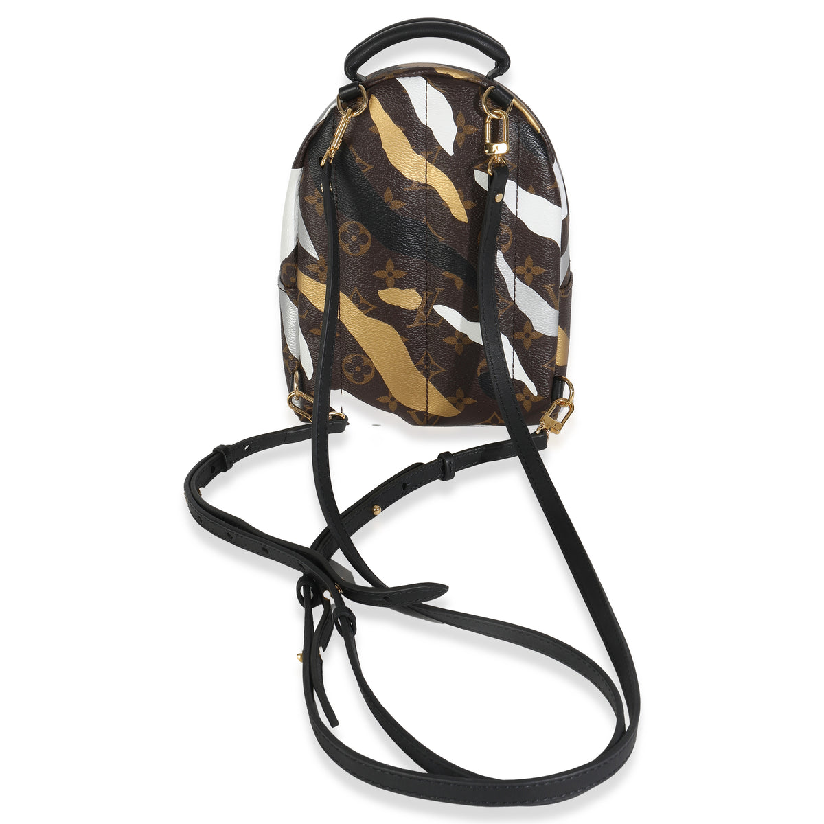 x LOL Gold Silver Monogram Canvas Mini Palm Springs