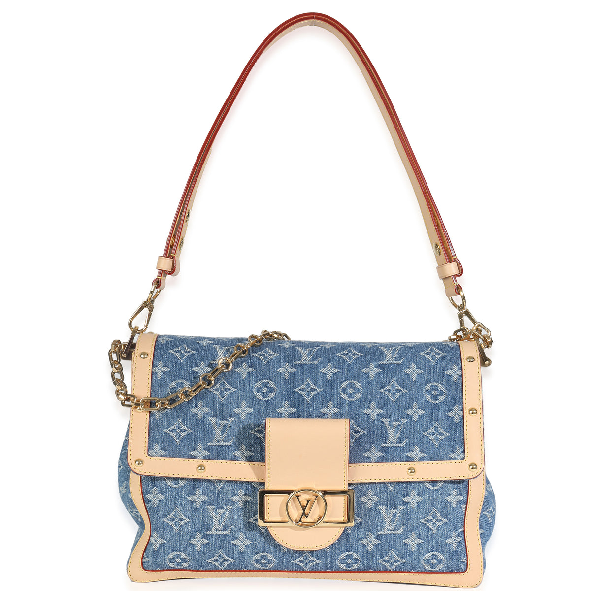 Blue Monogram Denim Dauphine Soft GM