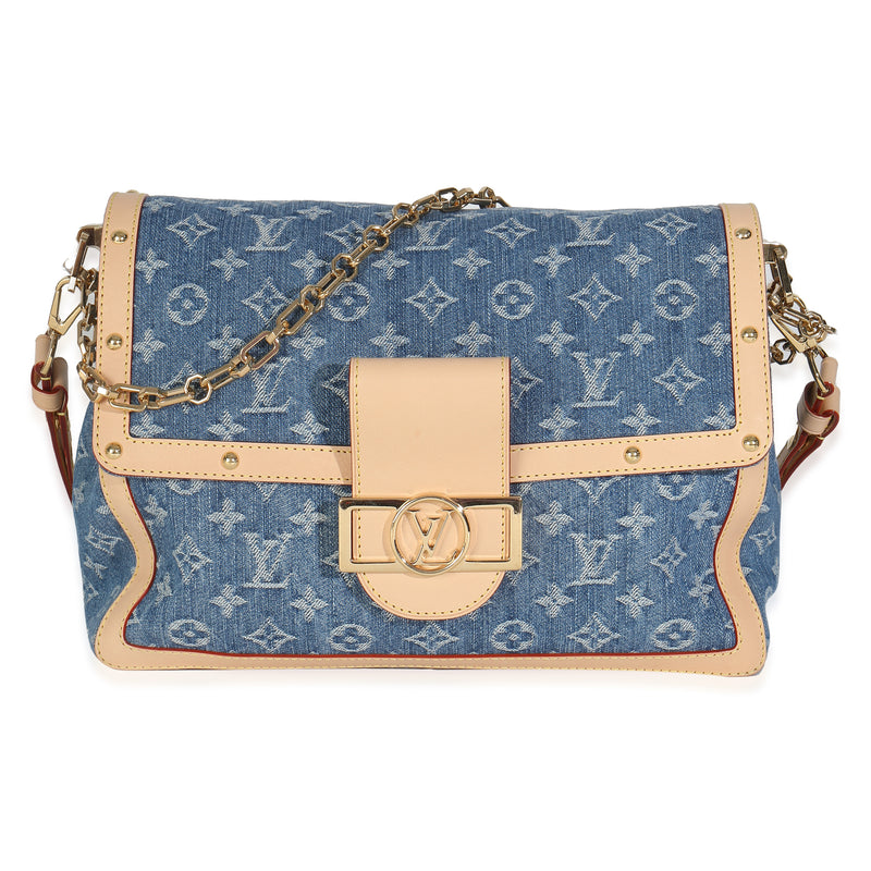 Blue Monogram Denim Dauphine Soft GM