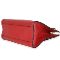 Hibiscus Red Guccissima Small Padlock Tote