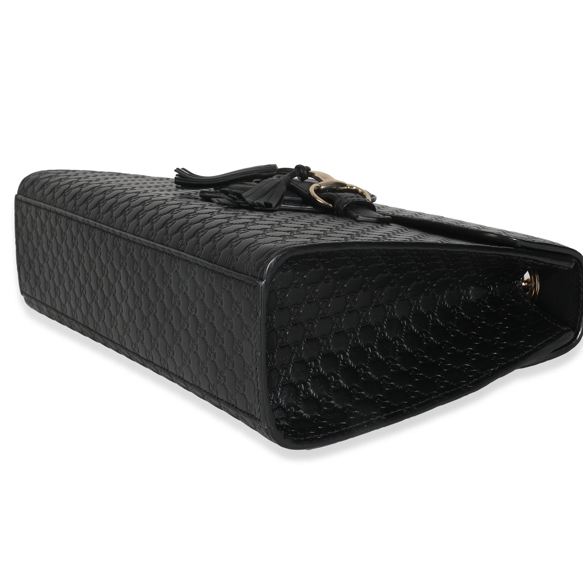 Black Microguccissima Medium Emily Chain Bag