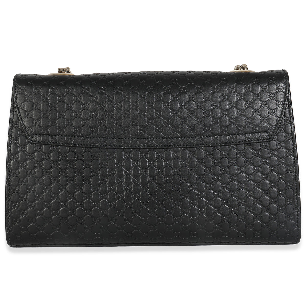 Black Microguccissima Medium Emily Chain Bag