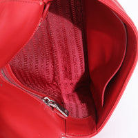 Red Soft Calfskin Impunture Diagramme Medium Chain Flap Bag