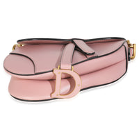 Antique Pink Smooth Calfskin Mini Saddle