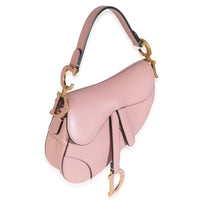 Antique Pink Smooth Calfskin Mini Saddle