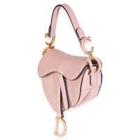 Antique Pink Smooth Calfskin Mini Saddle