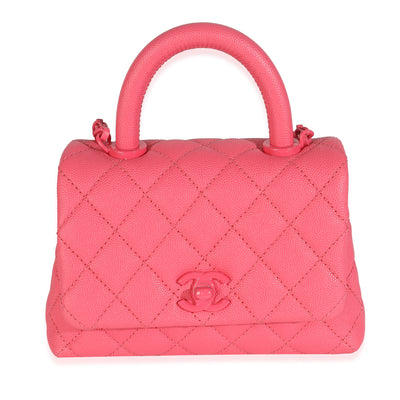 Pink Quilted Caviar Incognito Mini Coco Top Handle