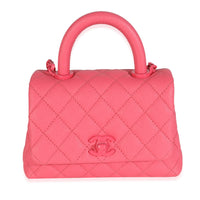 Pink Quilted Caviar Incognito Mini Coco Top Handle