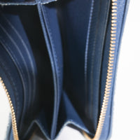 Bleu Denim Monogram Jacquard Zippy Coin Purse