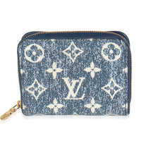 Bleu Denim Monogram Jacquard Zippy Coin Purse