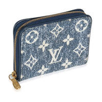 Bleu Denim Monogram Jacquard Zippy Coin Purse