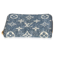 Bleu Denim Monogram Jacquard Zippy Coin Purse