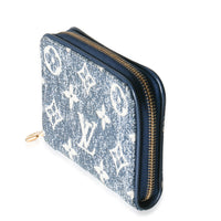 Bleu Denim Monogram Jacquard Zippy Coin Purse