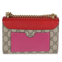 GG Supreme Red Pink Moon Calfskin Small Padlock Shoulder Bag