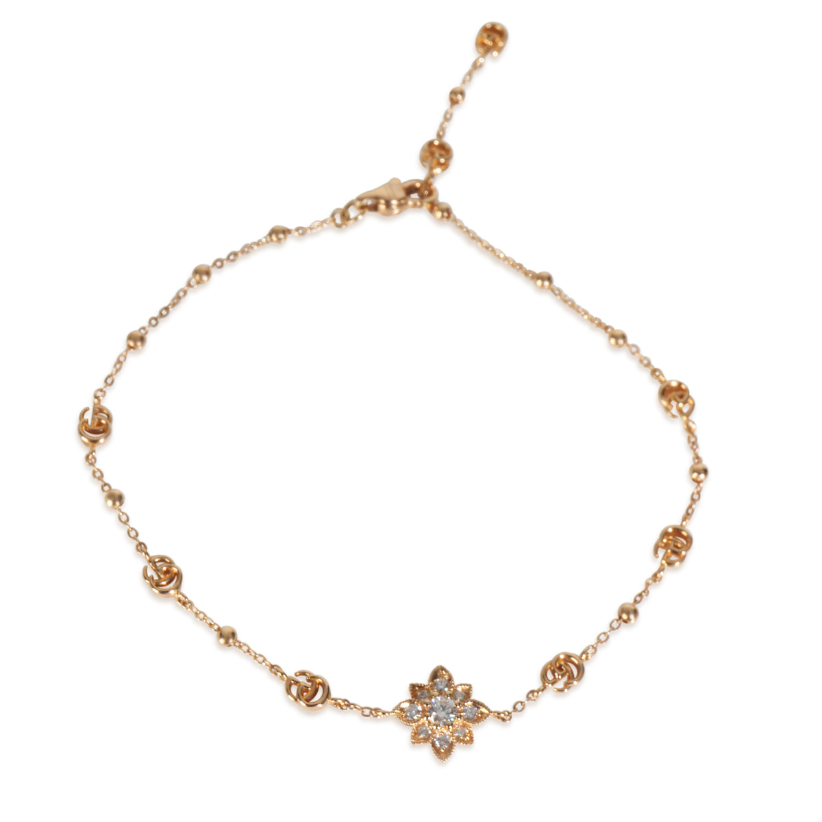 Rose Gold Diamond Flora Bracelet