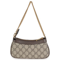 GG Supreme Monogram Textured Dollar Calfskin Mini Ophidia Chain Bag
