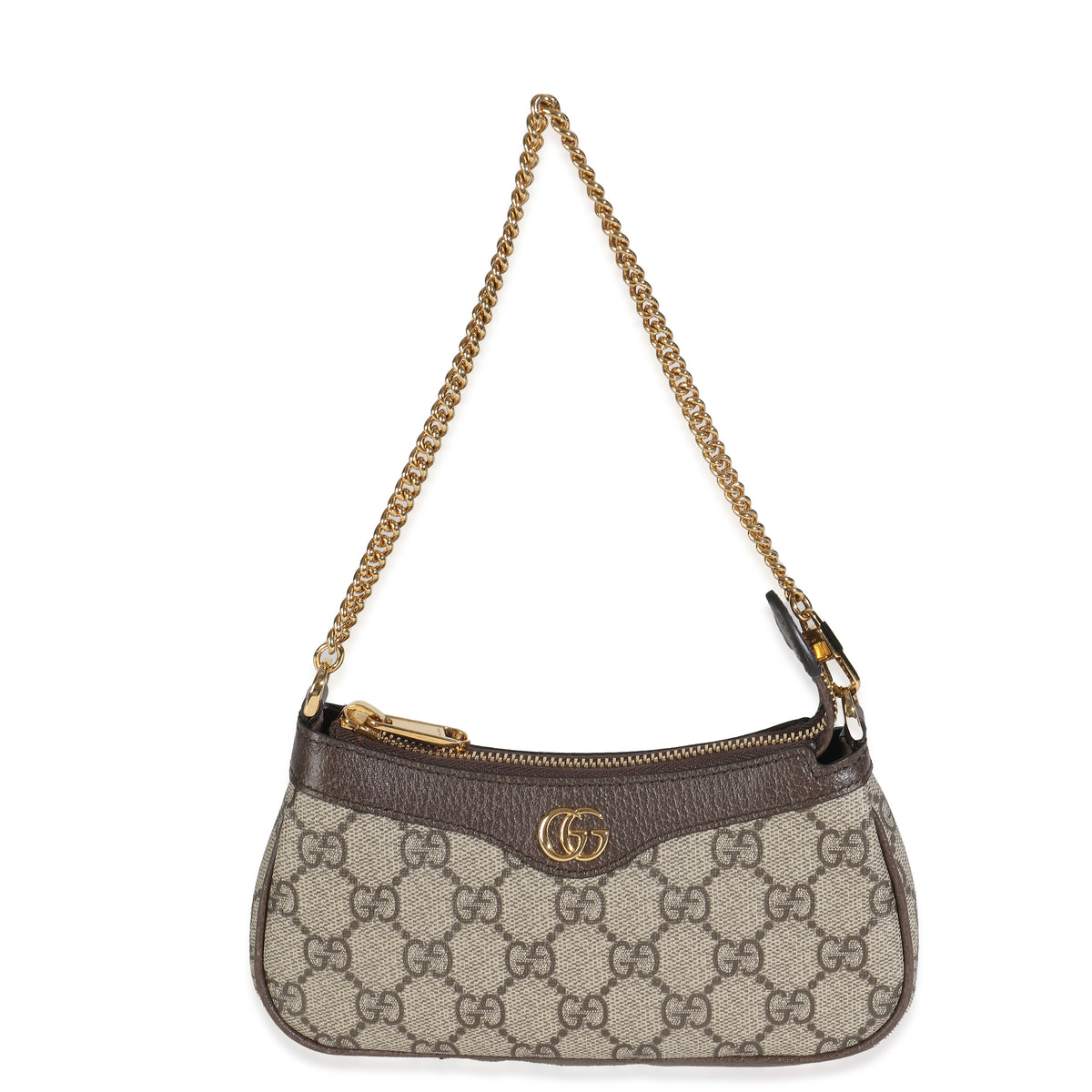 GG Supreme Monogram Textured Dollar Calfskin Mini Ophidia Chain Bag